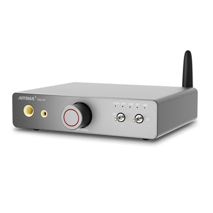 AIYIMA DAC A7 Bluetooth Desktop DAC Headphone Amplifier for Music,PC,Gaming | ESS ES9038Q2M DAC,QCC3084 Bluetooth,USB-C,Opt & Coax input with RCA,3.5mm and 6.35mm outputs for 16–600Ω headphone,PS5 & Xbox
