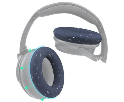 SOULWIT Silicone Ear Pads Cover Protector for Bose QuietComfort QC15 QC25 QC2 QC35 QC45/Ae2 Ae2i Ae2w/SoundTrue & SoundLink AE Headphones Cushions, Sweatproof, Easily Washable - Blue - color: Blue