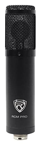 Rockville RCM PRO Condenser Microphone Bundle with PRO-M50 Headphones | 20Hz-20kHz, XLR Output, 48V Phantom Power, Cardioid Pattern, ROCKSHIELD 3 Isolation Shield, Carry Case, 3-Items