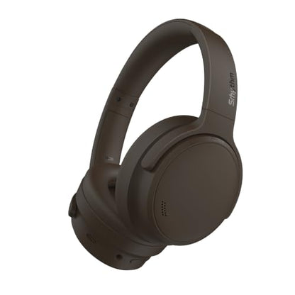 Srhythm NiceComfort 35(2nd Gen)Noise Cancelling Headphones 4-Speakers 40kHz | HD Sound,140 Hours' Ultra-long Playtime for Travel, Bluetooth 6.0, 5 Microphones ENC,Transparency,Spatial Audio,Low Latency - color: Dark-coffee Color
