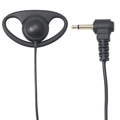 Listen Only 이어피스 3.5mm 1핀 부드러운 고무 D 모양 클립 이어 라디오 이어피스 헤드셋 스피커 마이크용 모토로라 켄우드 Baofeng 양방향 라디오와 호환 (5팩)