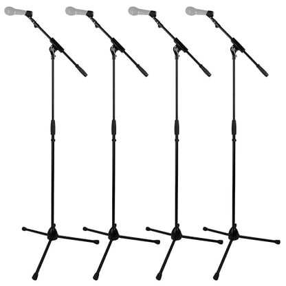 Gearlux Tripod Boom Microphone Stand with Tripod Base, Adjustable Height up to 60 Inches - 4-Pack - color: 4-Pack, size: Tripod Base