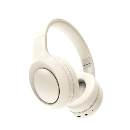 Bingozones Beige Noise Cancelling Headphones Wireless,Bluetooth Headphones Over Ear, Wireless Headsets with Mic,60H Playtime,Deep Bass Memory Foam Ear Cups,Lightweight for Travel,Home,Gym