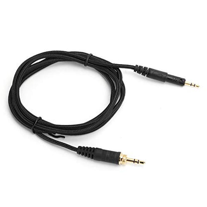 Replacement Coiled Audio Cable for ATHM50x M40x Headphones, 3.5mm Wired Aux Cord with 6.35mm Adapter, OFC Copper for Enhanced Bass & Clarity
