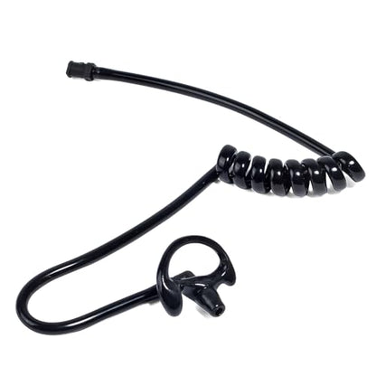 Replacement Earmold for Acoustic Coil Tube Earpiece(2Pairs Black) | Ear Mold Earbud for Motorola Midland Baofeng Walkie Talkie Clear Tube Headset - color: Black