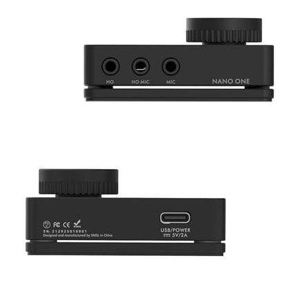 SMSL Nano ONE Pro External Sound Card, Hi-Fi DSP Chip,Virtual 7.1 Surround Sound, for Windows/Mac/Phone/Live Stream/Game,3.5mm Headphone Output, Mic in, Plug and Play Driverless (Black) - color: Black
