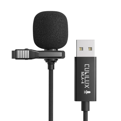 USB Microphone for Laptop, Plug-and-Play Unidirectional USB A Lavalier MIC, Mini Clip-On Lapel Microphone for Computer, PC, Dictation, Zoom, Skype, Recording - 4 Feet