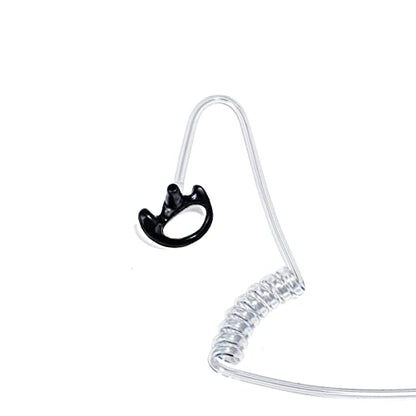 Replacement Earmold for Acoustic Coil Tube Earpiece(2Pairs Black) | Ear Mold Earbud for Motorola Midland Baofeng Walkie Talkie Clear Tube Headset - color: Black
