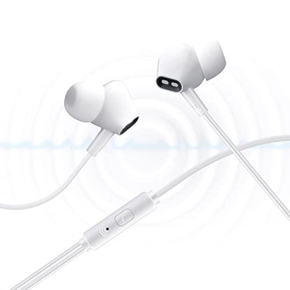 Wired Earbuds Headphones for School with Microphone Noise Isolating Stereo Bass in-Ear Earphones – for Smartphones, Tablets, Schools, Ipads, Multiuse - 3.5mm Plug in Audio Jack - White - color: White