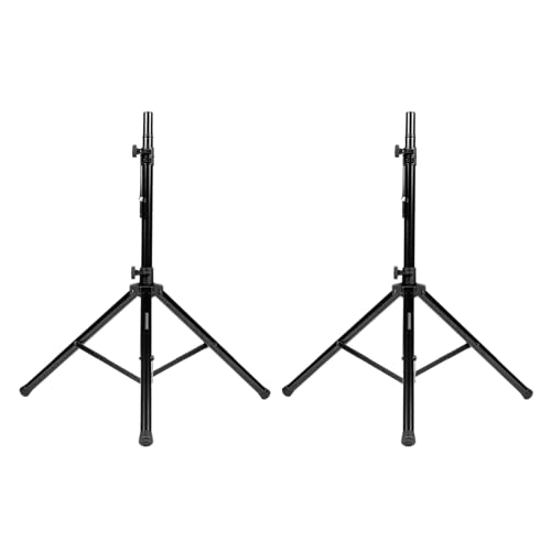 Gator Frameworks Rok-It Series Lightweight Aluminum Tripod Speaker Stand with Dual-Diameter 35mm to 38mm Pole, Supports up to 120 lbs (RI-SPKRSTD-100-AL) - style: Deluxe Set of (2) Stands