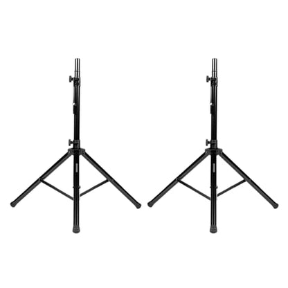 Gator Frameworks Rok-It Series Lightweight Aluminum Tripod Speaker Stand with Dual-Diameter 35mm to 38mm Pole, Supports up to 120 lbs (RI-SPKRSTD-100-AL) - style: Deluxe Set of (2) Stands