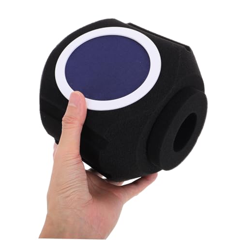 UPKOCH Portable Microphone Isolation Booth Condenser Microphone Cover Soundproof Pop Filter Shield Wind Noise Reduction Karaoke Mic Baffle