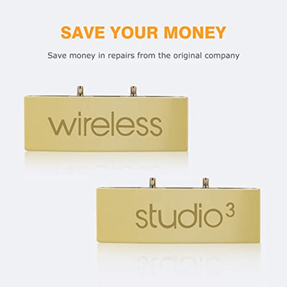 Studio 3 Hinge as Same as the OEM Replacement Parts Accessories Durable Repair Kit Compatible with Beats by Dre Studio3 (A1914) and Studio2 Wired/Wireless, Studio Pro (A2924) Headphones (Gold) - color: Gold