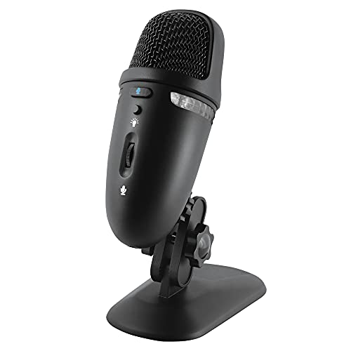 Cyber Acoustics Premium USB Microphone with Dual Recording Patterns - 24-bit Recording Perfect for Podcasting and Vlogging - Compatible with PC and Mac (CVL-2009) - style: CVL-2009
