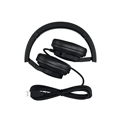 Cherry HC 2.2 Wired Headset for Gaming & Multimedia USB 7.1 Surround Sound Detachable Microphone Black 7 Foot Long Cord.