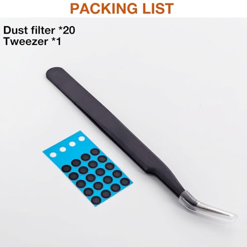 Replacement Dust Filter Mesh for JBL Earbuds | Compatible with JBL Vibe Beam / Beam 2 / 200TWS / Wave Beam | Black | 20 Pcs | Includes Tools - Tweezers