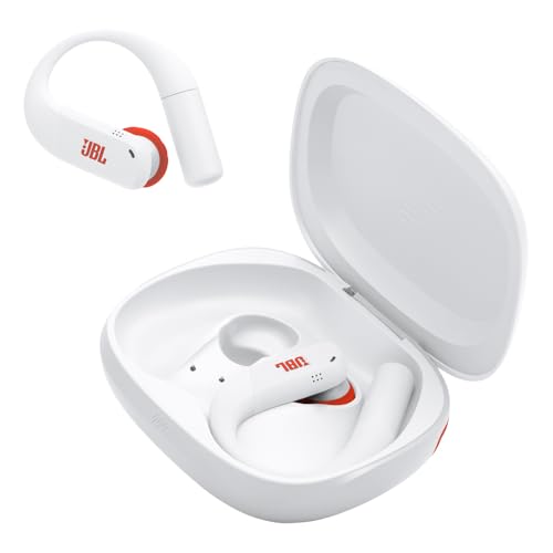 JBL Endurance Peak 4 True Wireless Noise Cancelling Sport Earbuds Bundle with gSport Case (White) - color: White