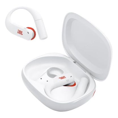 JBL Endurance Peak 4 True Wireless Noise Cancelling Sport Earbuds Bundle with gSport Case (White) - color: White