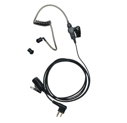 2Pin Earpiece Headset with Mic PTT Compatible with Motorola CP200 CP200D CP185 CP100D CLS1410 CLS1110 BPR40 MAGONE BC130 DLR1060 M1 R2 Walkie Talkie 2 Way Radio with Black Acoustic Tube,4 Pack
