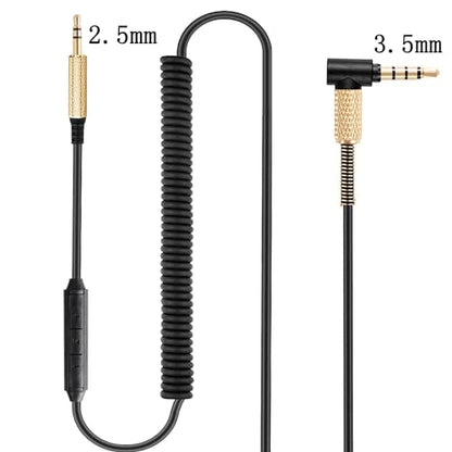 FAAEAL QC45 Coiled Audio Cable Replacement for Bose QC35 QC25 NC700 JBL E45BT E55BT E65BTNC 750NC Headphones, 2.5mm to 3.5mm(1/8”) in-line Mic Control Extension Aux Cord(4.2ft-8ft) - size: 4.2ft-8ft w/mic