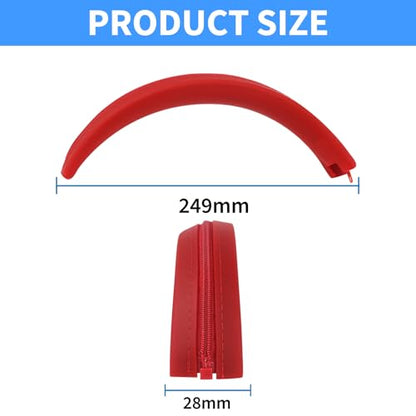 Adhiper Silicone Sweat Headband Cover for Beats Studio Pro & Studio 3 Headphones, Silicone Cover Headphone Cover Accessories for Beats Studio Pro, Studio 3 Headband, Washable & Sweatproof - Red - color: Red