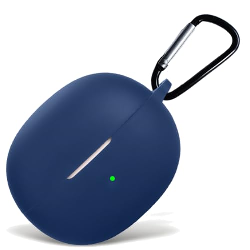 Silicone Protective Case for i121 Earbuds, Compatible with King Lucky Clip-On Open Ear Headphones, Full Cover Shockproof Anti-Scratch Case with Keychain Carabiner, Charging Port Access - color: Blue