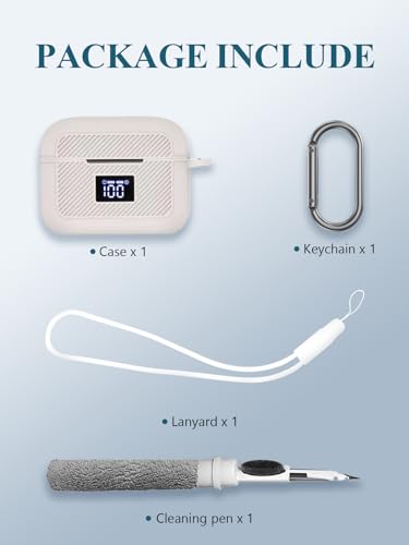 Case Cover for TOZO T20 Wireless Earbuds Bluetooth Headphones,Protective Soft Silicone Skin Case Cover Shock-Absorbing Protective Case with Keychain,Lanyard and Cleaning Pen-White - color: WHITE