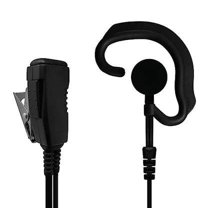 Pryme® LMC-1EH03 Pro-Grade Commercial Lapel Mic w/Soft Hook Earphone - Fits: Motorola Radios w/2-pin Side Connector - style: Fits: Motorola Radios w/2-pin Side Connector