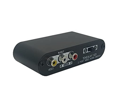 2-Way AV Switch RCA Switcher 2 in 1 Out Composite Video L/R Stereo Audio Selector Box for DVD STB Game Consoles -V21 - color: 2-Way audio/video switch