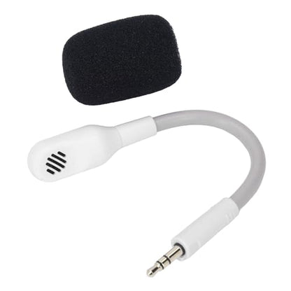 Gaming Mic, Headset Microphone for Barracuda X Gaming Headset Mic Replacement 3.5mm Microphone Professional 3.5mm Detachable Gaming Boom Microphone (White)