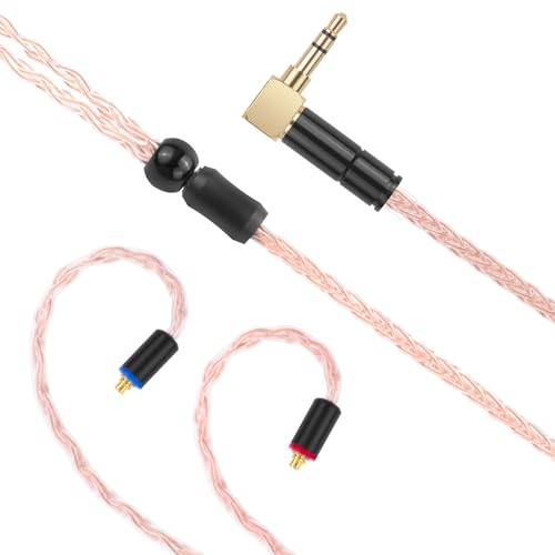 SE315 Earbuds Cable Replacement MMCX Audio Exchange Cord Compatible with SHURE SE215 SE846 SE425 SE535LTD-J SE315 and TIN T2 T2Pro T3 Earphones(Red)