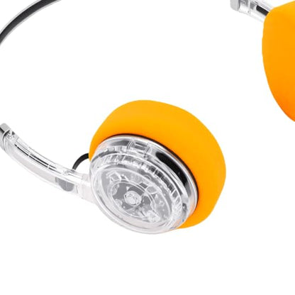 Wireless Retro Headphone, Bluetooth 5.3 On Ear Headset with 40H Playtime, Foldable Gaming Headphones for Travel, Classic Stereo Retro Headset for Adults (Transparent) - color: Transparent