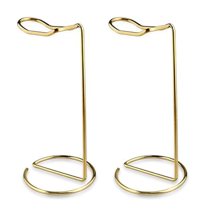 2 Pcs Headphone Stand Metal Headset Holder Tabletop Earphone Stand Headphones Hanger Organize Shelf Hanger Showing Display for Home Office Desk Rack - Gold