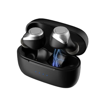Xmenha Mini Black Blue Tooth Ear Buds for Small Ears TWS True Wireless Earbuds for Small Ear Canals Discreet Small Earbuds Micro Mini Ear Buds Hidden for Work in Ear Headphones for iPhone Android