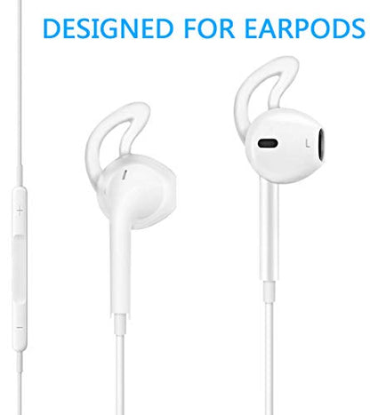 Lunies Earpods Covers Anti-Slip Silicone Soft Sport Earbud Tips for iPhone 6S/6 Plus/5S/5C/5 Earbuds Comfortable 4 Pairs Clear