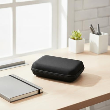 Quick-Access Hard Shell Headphone Case, Compact EVA Travel Pouch for Over-Ear Audio Gear, Durable 900D Exterior with Zipper