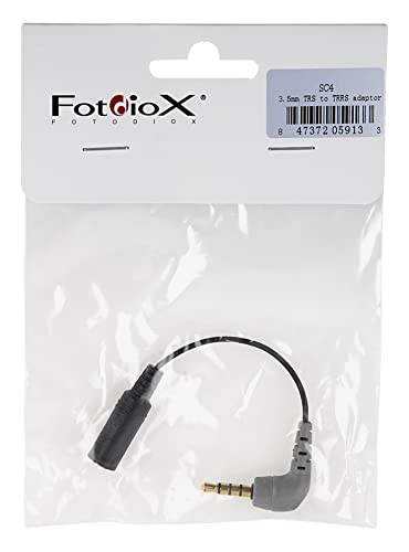 Fotodiox SC4 Replacement Adapter Cable - 3.5mm TRS Female to 3.5mm TRRS Male Adapter Cable (TRS-TRRS)