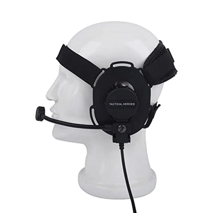 Under-Helmet Single-Ear Bowman-Style 7.0mm TP-120 Headset for Civilian U94