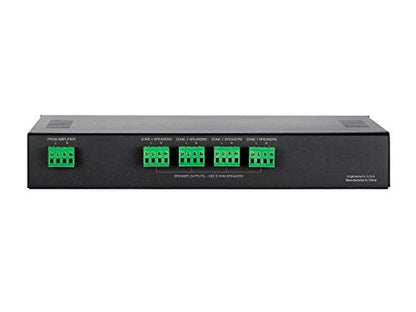 Monoprice SS-4 Premium 4 Channel Speaker Selector, with Impedance Protection, Supports 12-16 AWG Speaker Wire, Individual Zone On/Off Buttons, 138157, Black