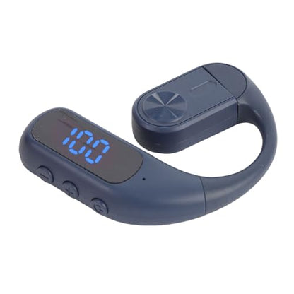 AMONIDA Bluetooth Headset, Single Ear Headset with Earhook Design, Noise Canceling Wireless Handsfree Earpiece for Trucker Driver Business (Blue) - color: Blue