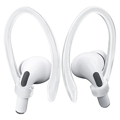 2 Pairs Ear Hooks for AirPods Pro 2 1 AirPod 4-1, Transparent | Upgraded Anti Slip Sports Clip Hooks, AirPods Pro 2, Pro, AirPods 4, 3, 2 & 1, Friendly to Glasses Wearers - color: Transparent