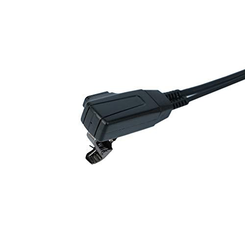 Caroo 2-Pin Acoustic Tube Earpiece Compatible with TK-3107 UV-5R 2-Pack | PTT Mic, Comfort, Hands-Free, Lightweight, Covert, Surveillance Headset, Kenwood Baofeng BF-888S UV-82 TK-2107 TK-3207