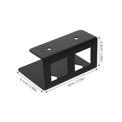 GALPADA 2 Sets Under Desk Laptop Storage Mount with Heavy Duty Iron Construction and Antislip Mats, Metal Organizer Rack for Audio Interface and Ups System, for Study and Office Use