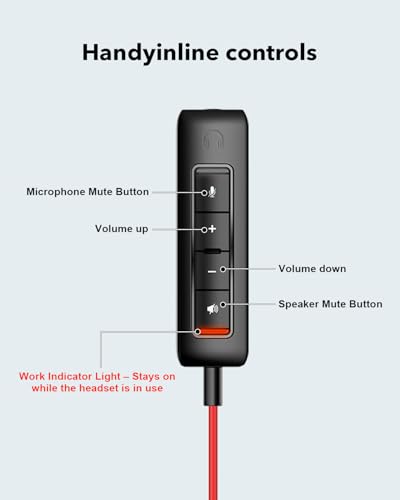 JIAMQISHI USB Headset with Microphone for PC, On-Ear Computer Laptop Headphones with Noise Cancelling Microphone in-line Control for Home Office Online Class Skype Zoom (USB+3.5mm, Black) - color: Black, style: USB+3.5mm