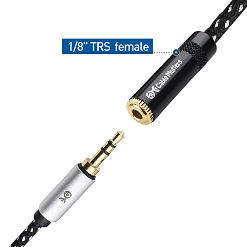 Cable Matters 6.35mm to 3.5mm Headphone Adapter Cable, 10ft | 1/4 Male to 1/8 Female, 3.5mm to 1/4 Adapter, Amp to Headphone Converter, Black - size: 10 ft