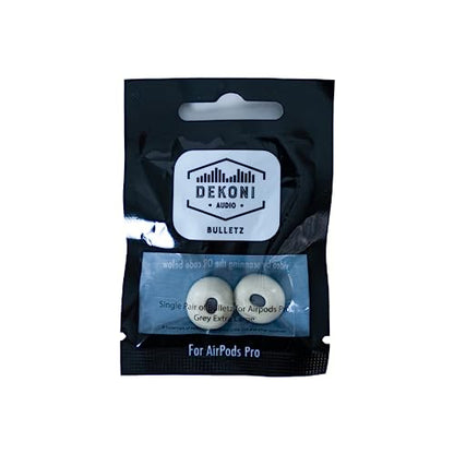 Dekoni Bulletz Memory Foam Ear Tips for AirPods Pro and AirPods Pro 2 | Replacement Ear Tips