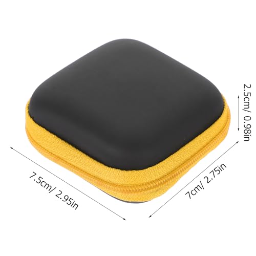jojofuny Portable Eva Earbuds Case and Cable Organizer Travel Electronics Storage Pouch with Zipper for Earbud Accessories Yellow
