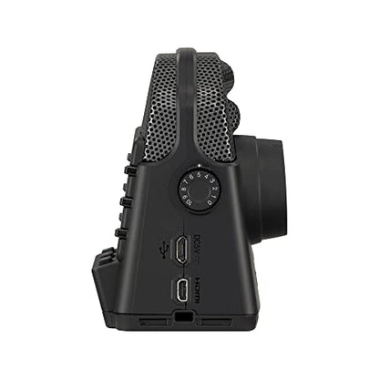 Zoom Q2n-4K Ultra High Definition Handy Video Recorder with Table Tripod Hand Grip, and SanDisk 128GB Extreme microSDXC Card and Energizer Premium Max AA Batteries