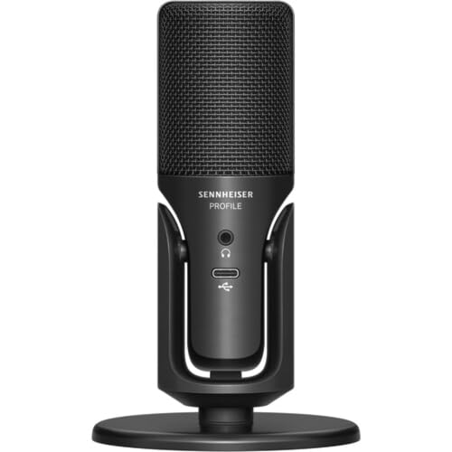 Sennheiser Profile USB Condenser Microphone with Desktop Stand Bundled with Closed-Back Headphones + Microphone Boom Arm + Wind Screen Pop Filter + Microfiber Cleaning Cloth (5 Items) - style: Profile Mic + HD 280 + Arm & Pop Filter
