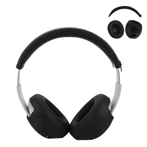 Studio Pro Silicone 2-in-1 Sweat Case Cover Set with Anti-Scratch Ear Pad Covers & Zipper Headband Cover – Compatible with Beats Studio Pro Wireless Headphones（Black） - color: Black 2-in-1